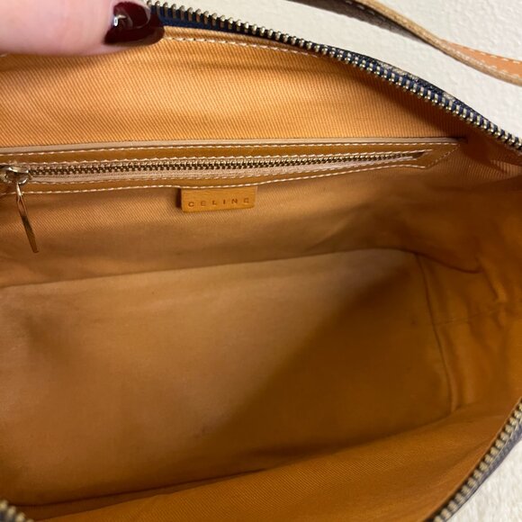 Celine Macadam C Blue Canvas Shoulder Bag - Picture 15 of 16